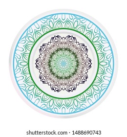 Mandala Ornament. Vector Illustration. For Wedding, Bridal, Valentine's Day, Greeting Card Invitation. Oriental Pattern. Indian, Moroccan, Mystic, Ottoman Motifs. Anti-Stress Therapy Pattern.