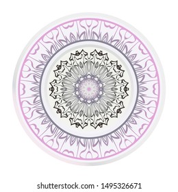 Mandala Ornament. Vector Illustration. For Wedding, Bridal, Valentine's Day, Greeting Card Invitation. Oriental Pattern. Indian, Moroccan, Mystic, Ottoman Motifs. Anti-Stress Therapy Pattern.