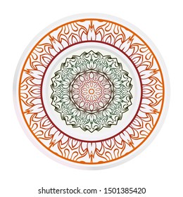 Mandala Ornament. Vector Illustration. For Wedding, Bridal, Valentine's Day, Greeting Card Invitation. Oriental Pattern. Indian, Moroccan, Mystic, Ottoman Motifs. Anti-Stress Therapy Pattern.