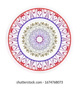 Mandala Ornament. Vector Illustration. For Wedding, Bridal, Valentine's Day, Greeting Card Invitation. Oriental Pattern. Indian, Moroccan, Mystic, Ottoman Motifs. Anti-Stress Therapy Pattern.