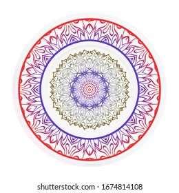 Mandala Ornament. Vector Illustration. For Wedding, Bridal, Valentine's Day, Greeting Card Invitation. Oriental Pattern. Indian, Moroccan, Mystic, Ottoman Motifs. Anti-Stress Therapy Pattern.