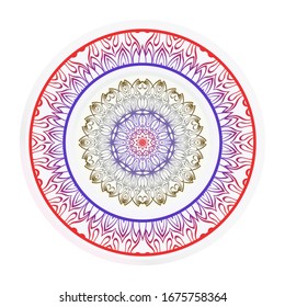 Mandala Ornament. Vector Illustration. For Wedding, Bridal, Valentine's Day, Greeting Card Invitation. Oriental Pattern. Indian, Moroccan, Mystic, Ottoman Motifs. Anti-Stress Therapy Pattern.