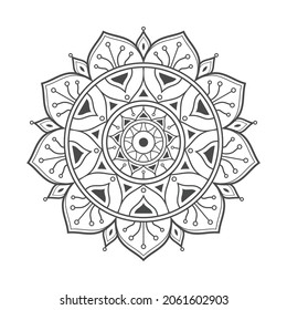 Mandala ornament vector illustrations for coloring book