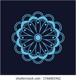 Mandala ornament vector logo icon illustration