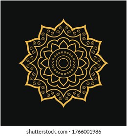 Mandala ornament vector logo icon illustration