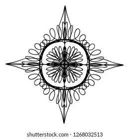 mandala Ornamental black symmetric design illustration tutorial tattoo 