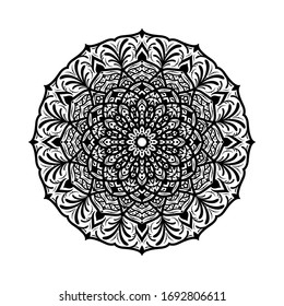mandala ornamental design element vector illustration. isolated on white background.