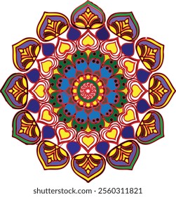 Mandala ornamental floral art, design, pattern, vector illustration