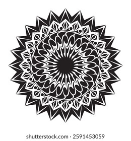 Mandala ornamental floral doily pattern, vector illustration