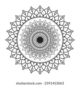 Mandala ornamental floral doily pattern, vector illustration