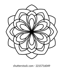 Mandala ornamental pattern. Decorative vector design element. Vector illustration. Coloring page. 