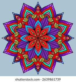 Mandala ornamental round ornament, Blossom Mandala Shape. Circular pattern, tattoo, decoration. Decorative ornament in ethnic oriental style. Vintage decorative elements. Oriental pattern, vector