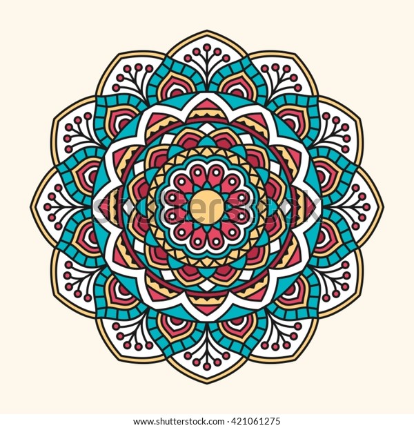 Mandala Ornamental Round Pattern Stock Vector (Royalty Free) 421061275 ...