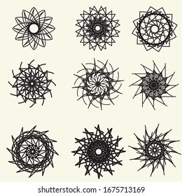 Mandala Ornaments Abstract pattern, modern abstract mandala illustrations