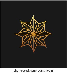 Ornamentos Mandala, Diseño De Logotipo Del Patrón De Cristal De Bloom