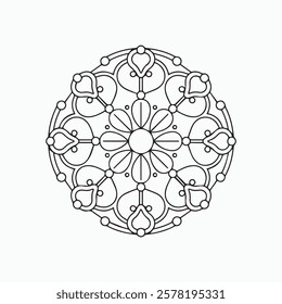 mandala ornaments silhouette vector illustration. floral patterns kids Mandala Coloring Book