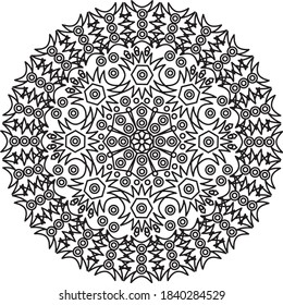 Mandala With Ornaments vector design 