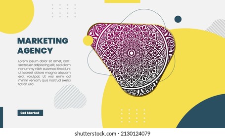 Mandala ornate background for marketing agency