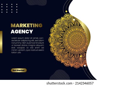 Mandala ornate background for marketing agency