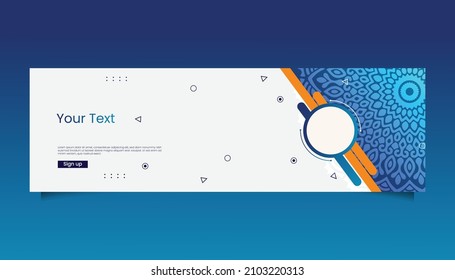Mandala ornate background for web banner business