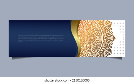 Mandala ornate background for web banner business