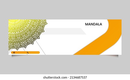 Mandala ornate background for web banner business
