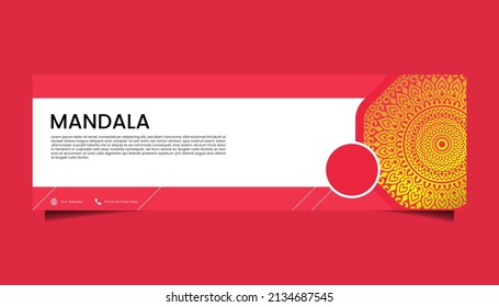 Mandala ornate background for web banner business