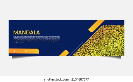 Mandala ornate background for web banner business
