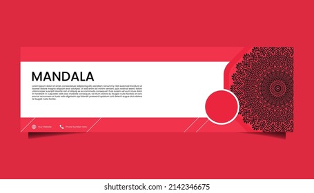 Mandala ornate background for web banner business