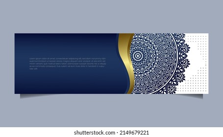 Mandala ornate background for web banner business