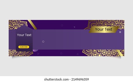 Mandala ornate background for web banner business