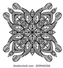 Mandala outline coloring page, kdp design, kdp book interior, free coloring book design, coloring page for adults, mandala design, free vector, mandala ornamentals design