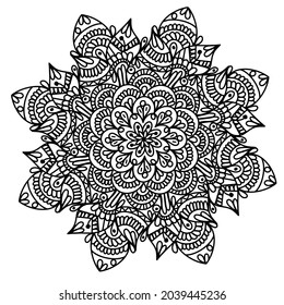 Mandala outline coloring page, kdp design, kdp book interior, free coloring book design, coloring page for adults, mandala design, free vector, mandala ornamentals design