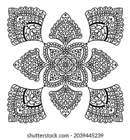 Mandala outline coloring page, kdp design, kdp book interior, free coloring book design, coloring page for adults, mandala design, free vector, mandala ornamentals design