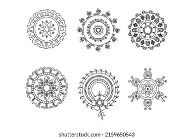 mandala Umriss-Vektorgrafik