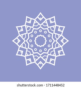 Mandala over a colored background. Floral pattern - Vector