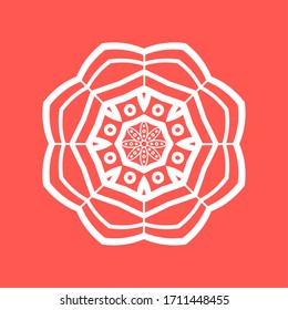 Mandala over a colored background. Floral pattern - Vector