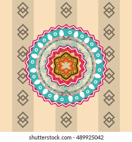 mandala over vintage background 
