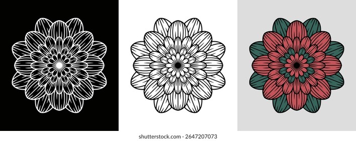 Mandala com pétalas de calêndula sobrepostas e cores vibrantes para uma decoração floral arrojada.