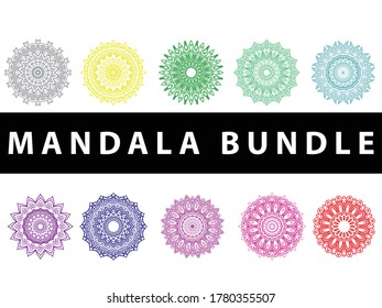 Mandala Pack Raonbow Color Vector Art