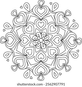 mandala, page, round, colouring, drawing, art, template, flower, vector, background, book, illustration, vintage, black, floral, pattern, black and white, luxury, sticker, simple, wallpaper, sun