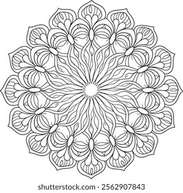 mandala, page, round, colouring, drawing, art, template, flower, vector, background, book, illustration, vintage, black, floral, pattern, black and white, luxury, sticker, simple, wallpaper, sun