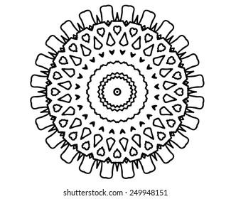 Mandala For Painting. Vector Circle Ornament. Design Element