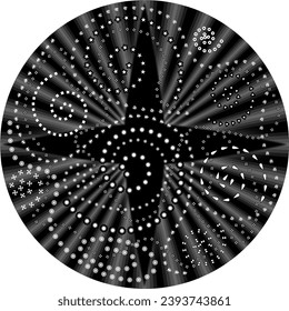 mandala paths of all where differences coexist in harmony of white lines on a black background.