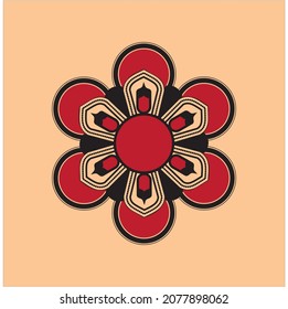 Mandala patter, Traditional Flower Vector Art