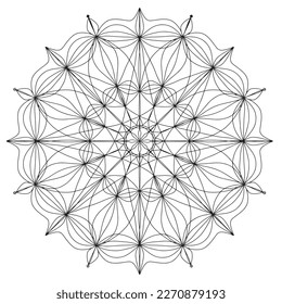 Mandala pattern abstract floral ornament