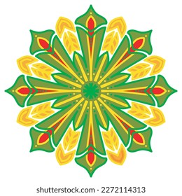 Mandala pattern abstract floral ornament