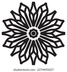 Mandala pattern abstract floral ornament