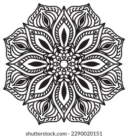 Patrón de Mandala ornamento floral abstracto