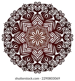 Mandala pattern abstract floral ornament